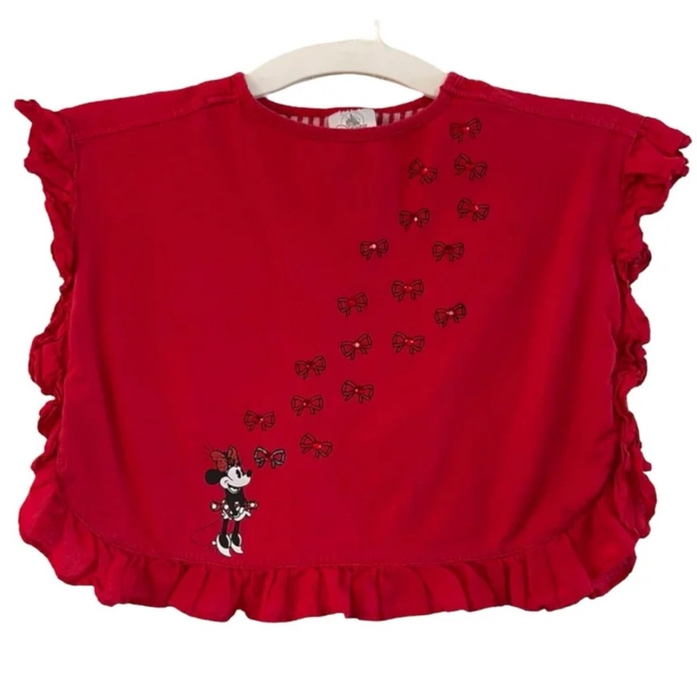 DISNEY Minnie Mouse Red Little Girl’s Top with Ruffle Trim size 3